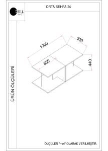 SHİLA HOMA ORTA SEHPA 01 (60*60*44) BEYAZ