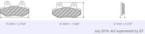 FDB2108 Ferodo Motorsiklet Balatası