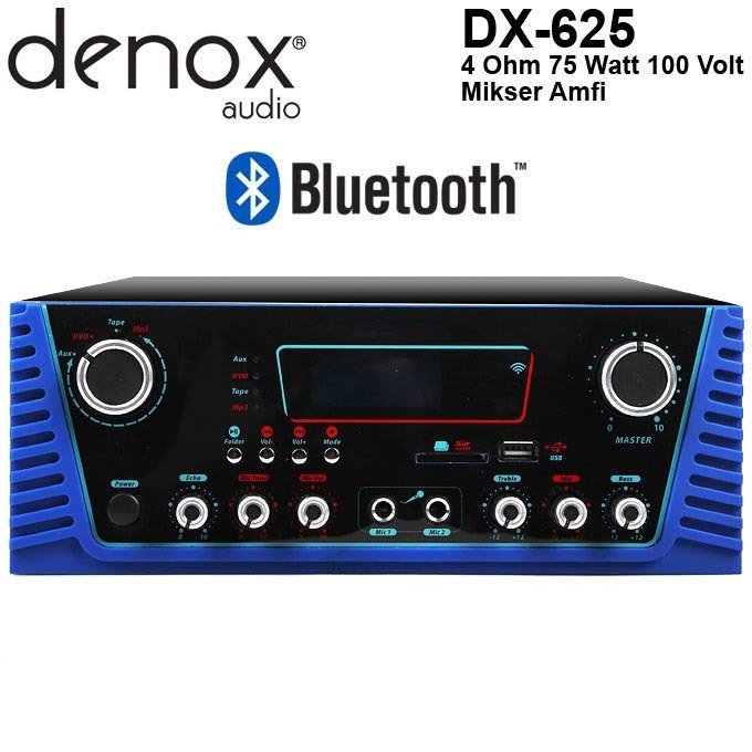 Denox DX-625 75 Watt 100V Hat Trafolu Amplifikatör