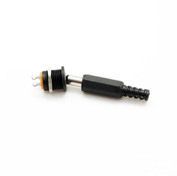 DC Şase Jack Yuvarlak 2.1mm Somunlu Vidalı