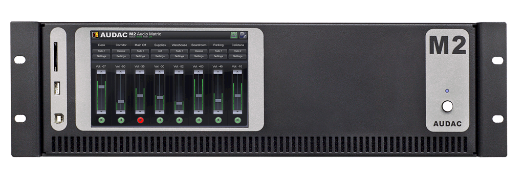 Audac M2 Matrix Sistem 8 Bölgeli Zone'lu Multımedya Dıjıtal Ses Mikseri