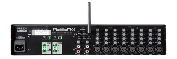 Audac PRE220 10 Kanal 2xStereo Çıkışlı Preamplifikatör