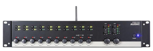 Audac PRE220 10 Kanal 2xStereo Çıkışlı Preamplifikatör