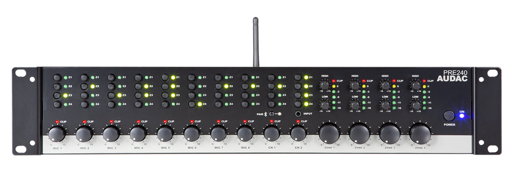 Audac PRE240 10 Kanal 4xStereo Çıkışlı Preamplifikatör
