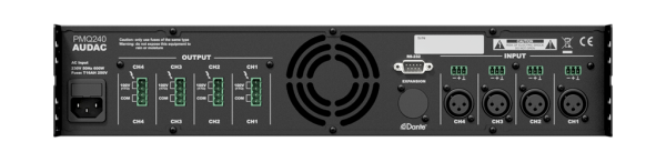 Audac PMQ240 4X240 Watt 100 V Hat Trafolu  Dijital  Power Amplifikatör