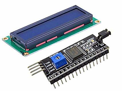 LCD1602 Haberleşmeli Arayüz Kartlı IIC/I2C Mavi Işıklı