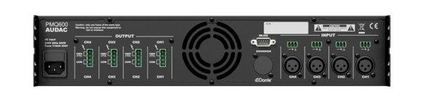 Audac PMQ600 4X600 Watt 100 V Hat Trafolu  Dijital  Power Amplifikatör