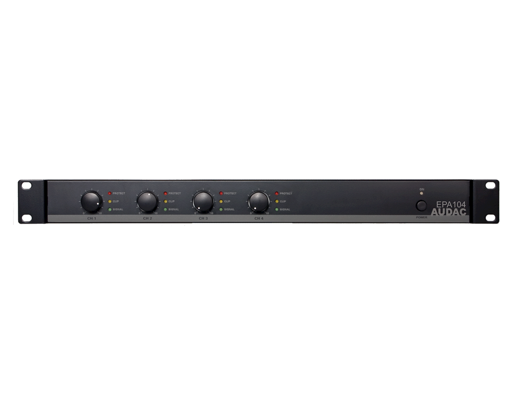 Audac EPA104  4X100 Watt  4 Ohm  D Class  Power Amplifikatör
