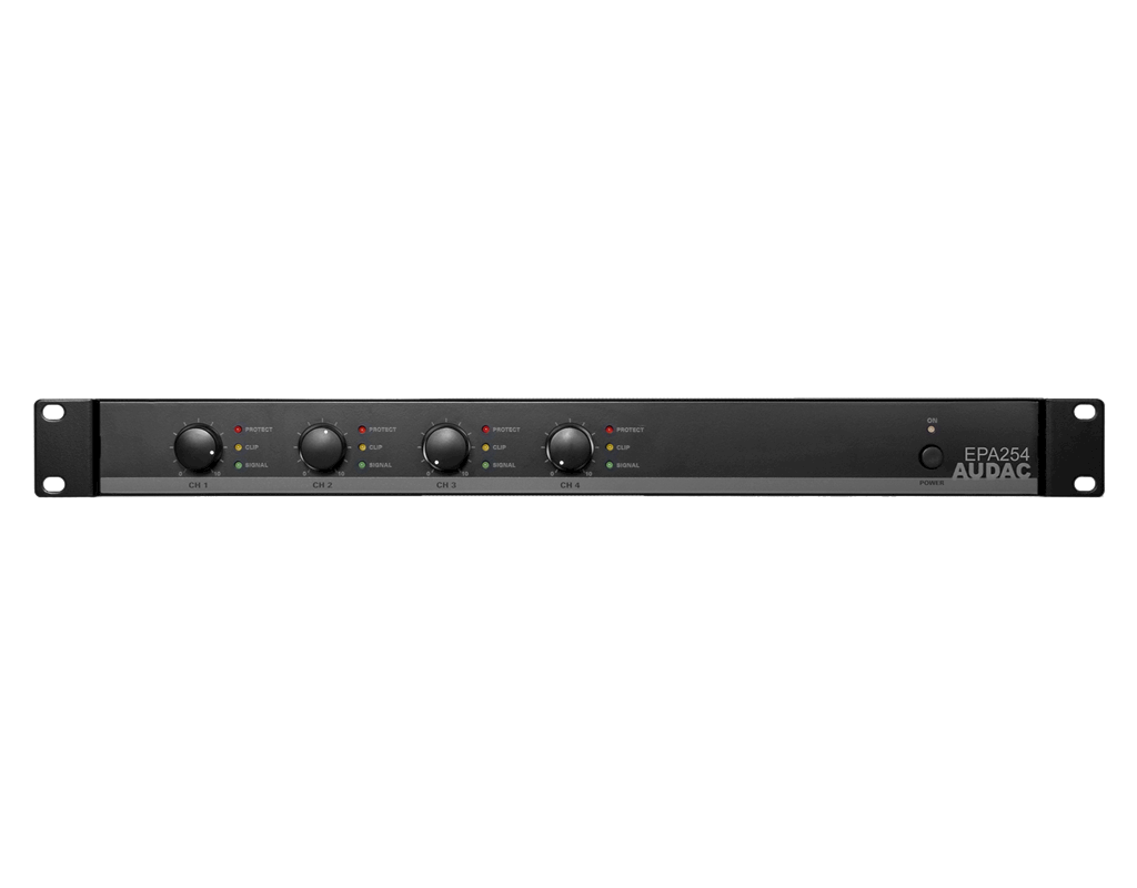 Audac EPA254  4X250 Watt 4 Ohm D Class  Power Amplifikatör