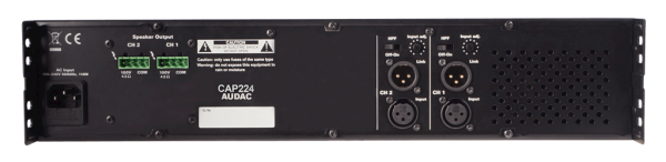 Audac CAP224 2x240 Watt  100 V Hat Trafolu  Power Amplifikatör