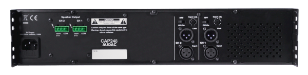 Audac CAP248 2x480 Watt  100 V Hat Trafolu  Power Amplifikatör