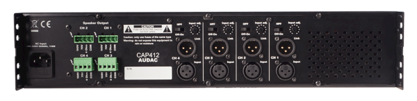 Audac CAP412 4x120 Watt  70 / 100 V Hat Trafolu 4 Ohm Çıkışlı Power Amplifikatör