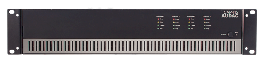 Audac CAP412 4x120 Watt  70 / 100 V Hat Trafolu 4 Ohm Çıkışlı Power Amplifikatör