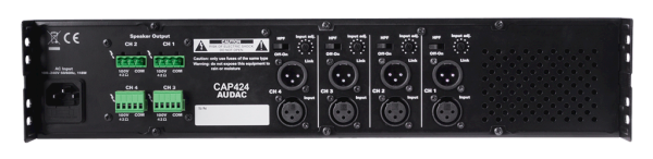 Audac CAP424 4x240 Watt 100 V Hat Trafolu  Power Amplifikatör