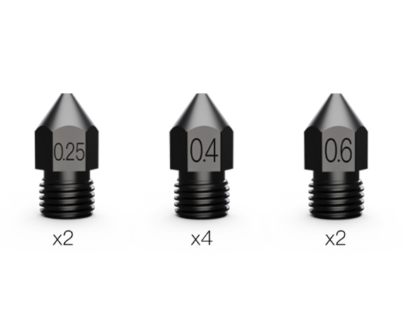 Creality Sertleştirilmiş Üst Düzey Çelik Nozzle  8'Li Set