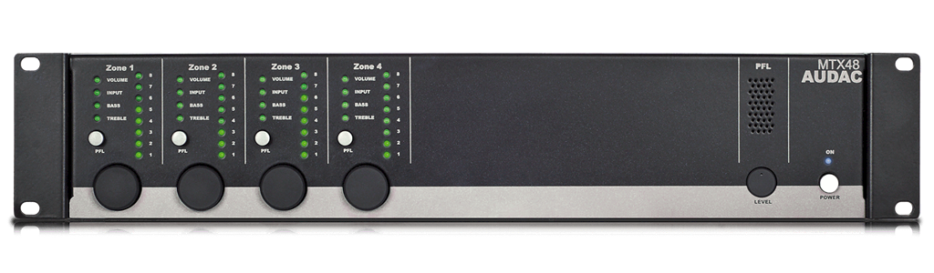 Audac MTX48 4 Zone Audio Matrix Sistem  Preamplifikatör