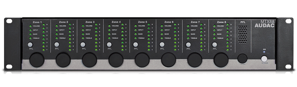 Audac MTX88 8 Zone Audio Matrix Sistem Preamplifikatör