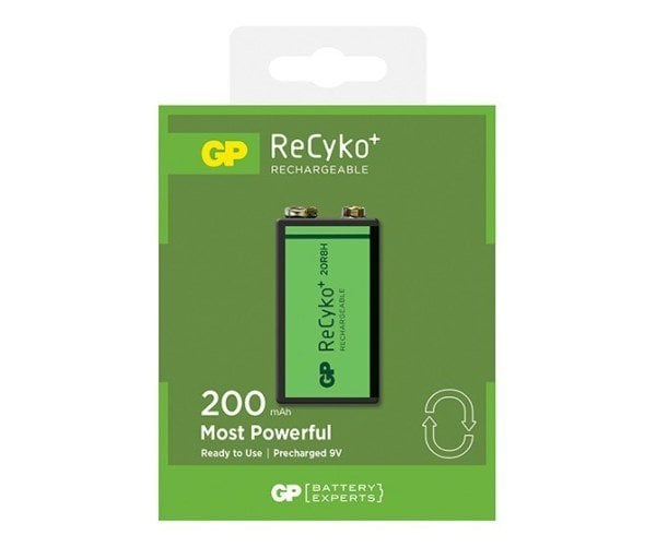 GP 9V 200mA Şarjlı Pil