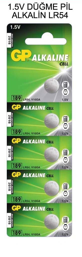 GP LR54 1.5V Düğme Pil 5'li Paket