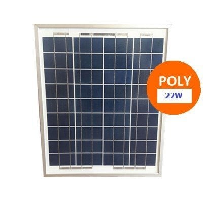 22W POLYKRİSTAL Güneş Paneli
