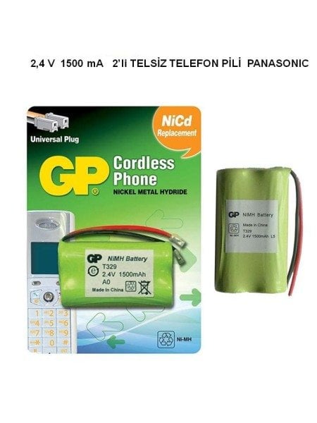 GP 2.4V 1500mA Telsiz Telefon Pili Panasonıc