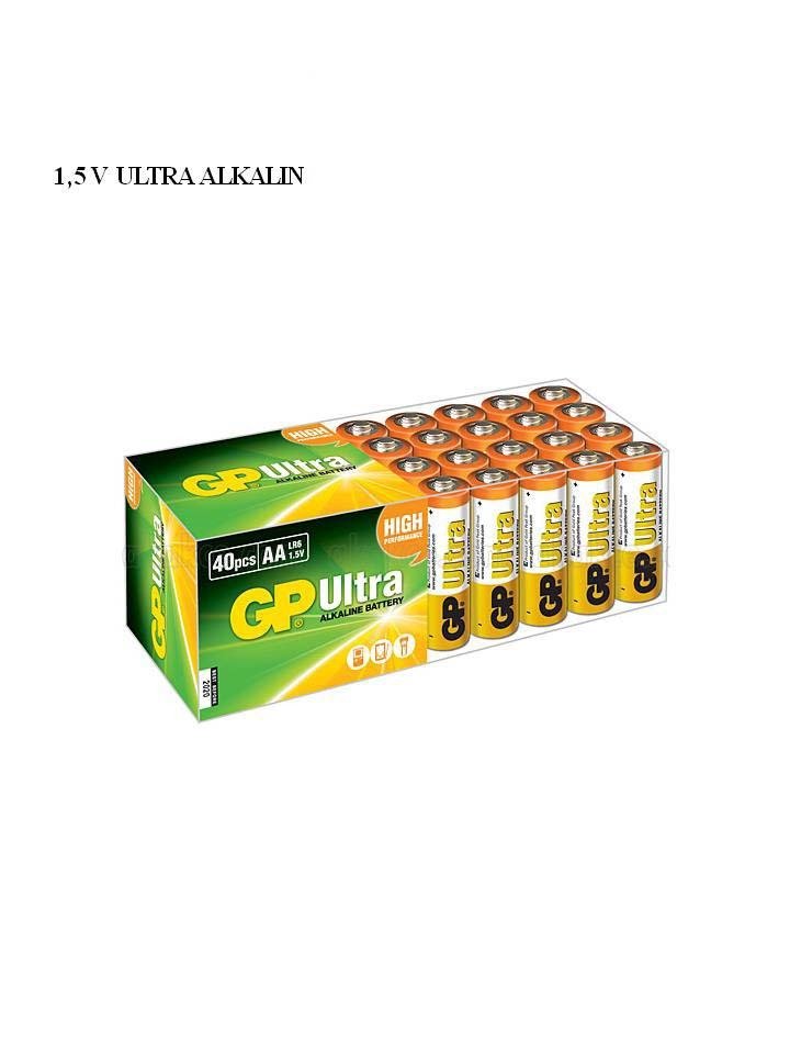 GP 1.5V Ultra Alkaline AA Kalem Pil 40'lı