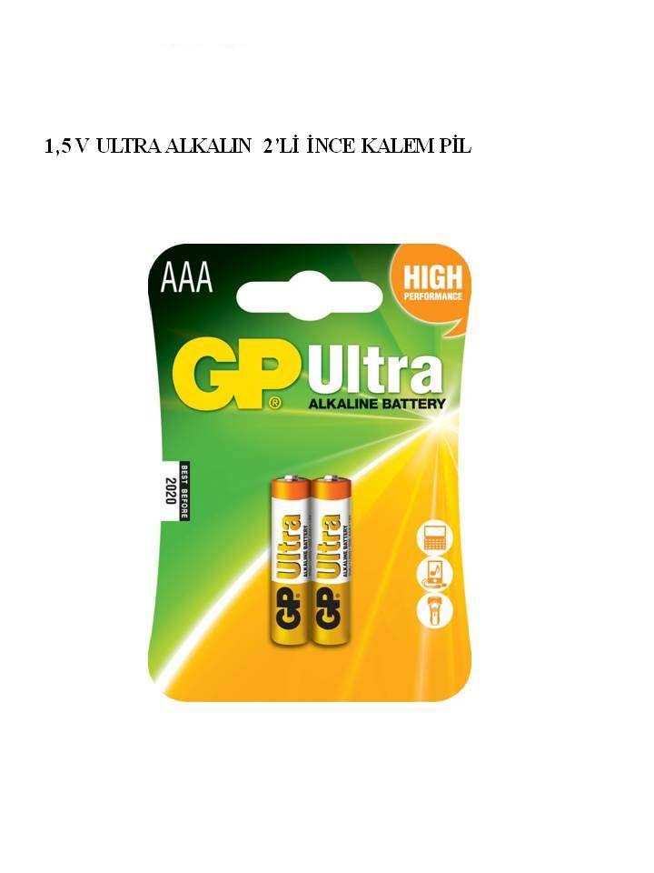 GP 1.5V Ultra Alkaline AA Kalem Pil 2'li