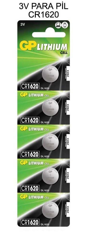 GP CR1620 3V Para Pil 5'li