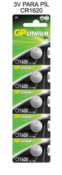 GP CR1620 3V Para Pil 5'li