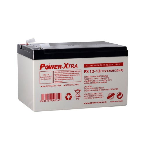 Power-Xtra 12V 12 Ah Bakımsız Kuru Akü
