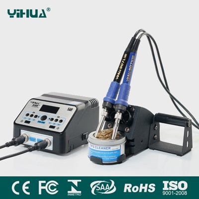 YIHUA 938D + Yükseltme Sürümü Çift havya SMD Lehimleme İstasyonu
