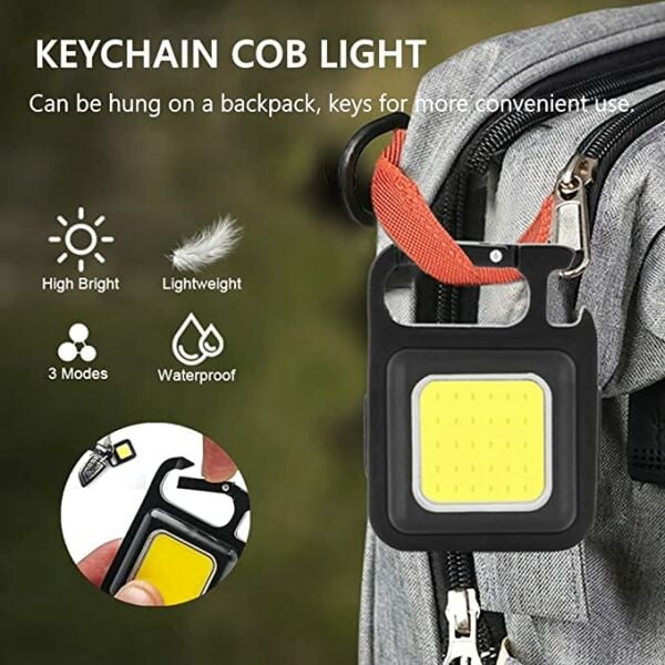 Cob Rechargeable Keychain Light