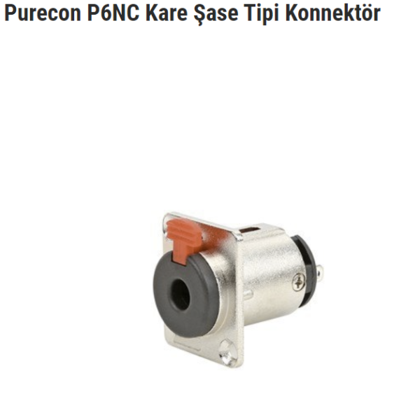 Purecon P6NC Kare Şase Tipi Konnektör
