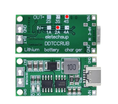 4S 2A TypeC Şarj Modül Çok Hücreli 18650 Lityum Pil Şarj Modül 8.4V 12.6V 16.8V