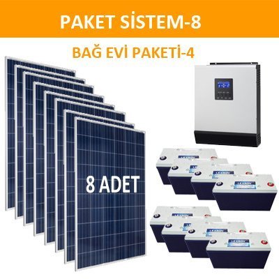 Solar Enerji Bağ Evi Paketi (PAKET 8)