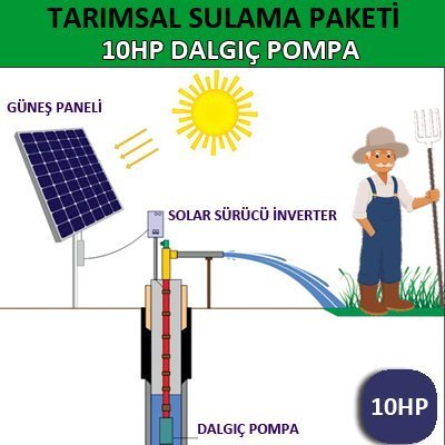Solar Enerji 10HP Dalgıç Pompa - Tarımsal Sulama Sistemi