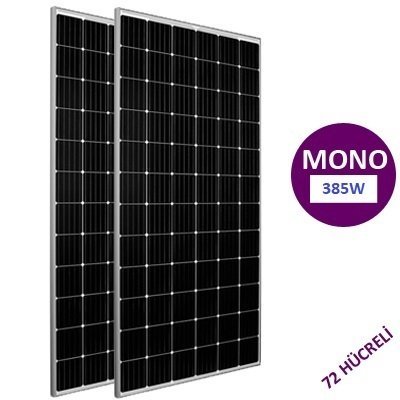 385W  Monokristal Güneş Paneli