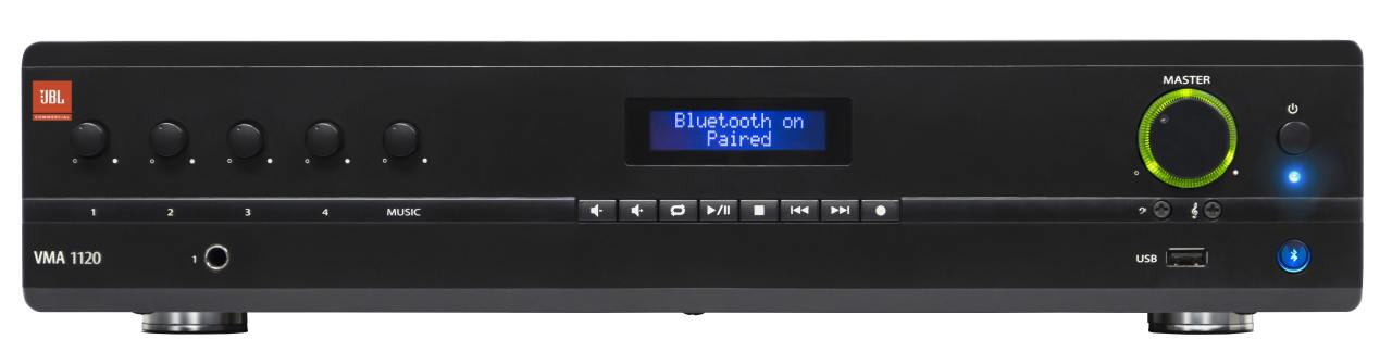 JBL  NVMA1120-34 EU  5 Girişli 120 Watt 70/100V 8 ohm Amfili Mikser