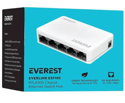 Everest Everlink Esf105 5 Port Ethernet Switch