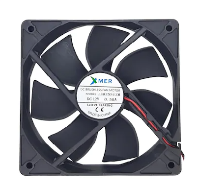 120x120x25mm 12Volt  DC 0,50Amper Fan