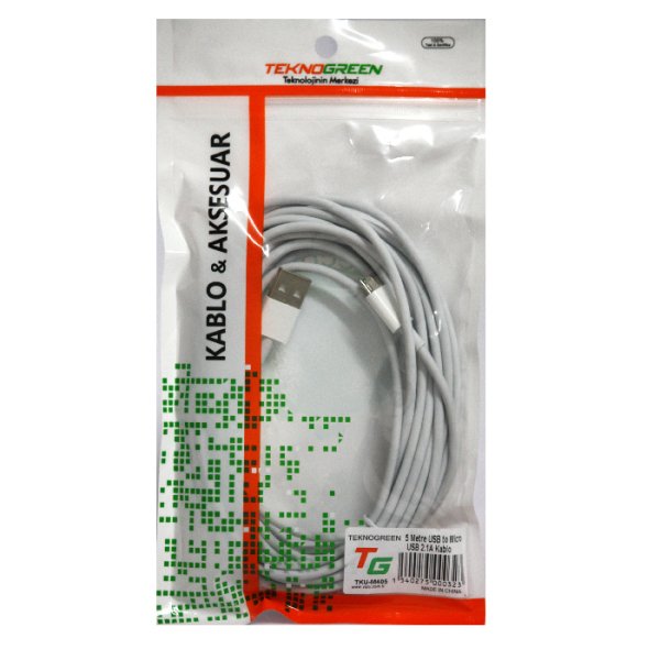 TKU-M405 5m Usb to Micro Usb 2.1A Kablo