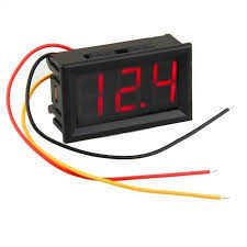 Dijital Voltmetre DC 0-100V 3 Kablolu