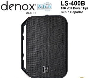 Denox Astron LS 400 Duvar Hoparlör 100 Volt (TEK) Siyah