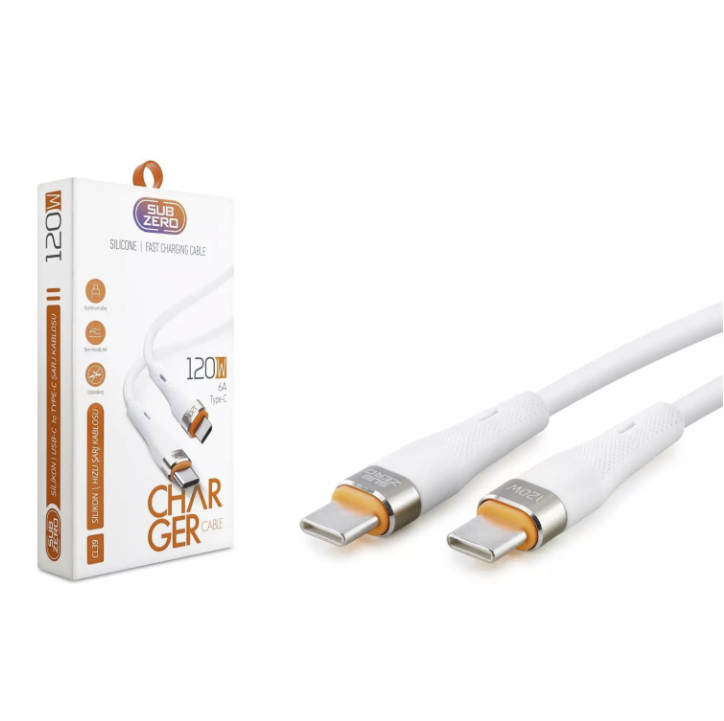 Subzero CL39 120W Pd Type-C Hızlı Şarj Data Kablosu 1mt (Saliseli)