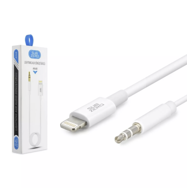 Subzero AX48 Lightning to 3.5 Aux 1M Çevirici Tak Çalıştır