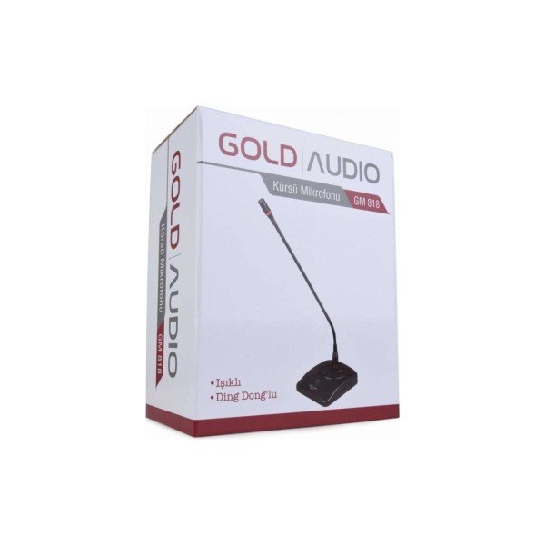 Gold Audio GM-818 Kürsü Mikrofonu Işıklı Ding Donglu