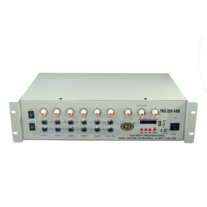 TKS 250 Watt 100V Hat Trafolu  USB Girişli  Mikserli  Amplifikatör