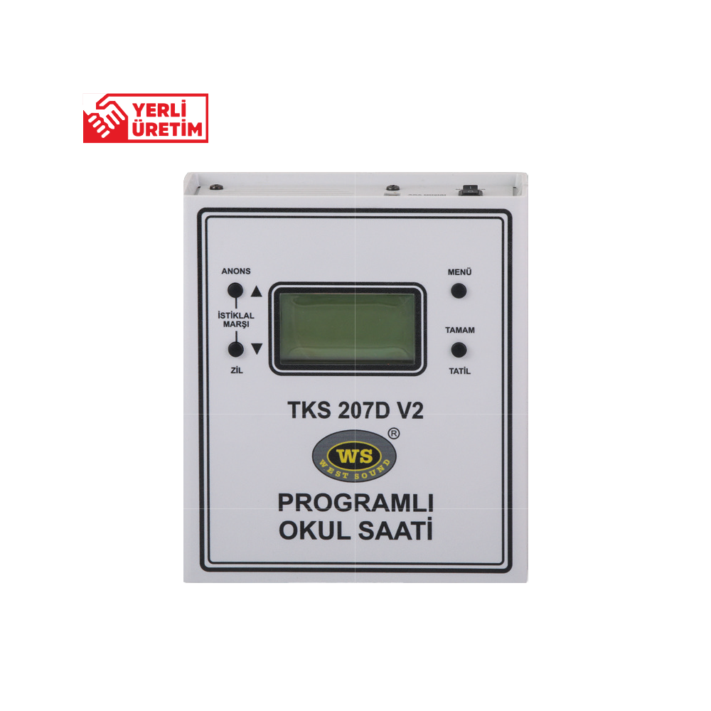 TKS 207D V2 Duvar Tipi  Programlı Okul Saati