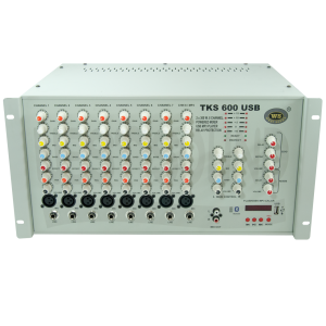TKS 600 EF Efektli USB Girişli  8 Kanal Mikserli Stereo Amplifikatör