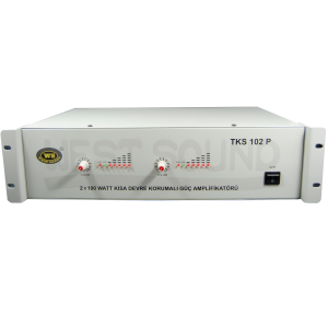 TKS 102P  2X100 Watt 100V Hat Trafolu Güç Amplifikatörü